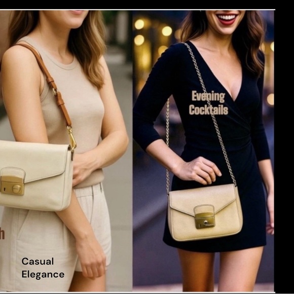 Prada Taupe Leather Crossbody Shoulder Bag – Pink Leather Interior, Two Straps - Picture 1 of 12